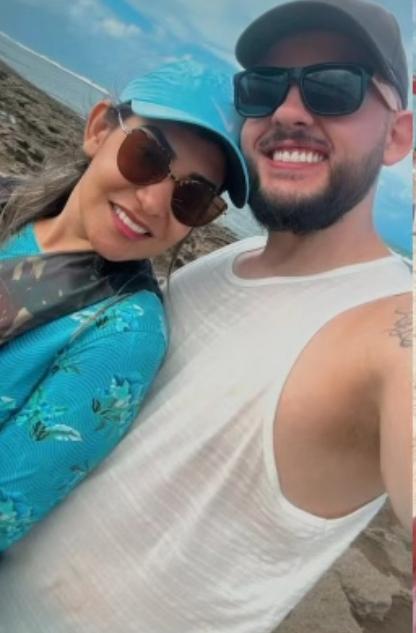 Felippe Santos e Daiany Fernandes desembarcaram em Porto de Galinhas e esto aproveitando cada momento! Com as belas paisagens e as praias paradisacas, o casal no perde a chance de relaxar e curtir a vida ao mximo. Entre mergulhos no mar azul e passeios pela areia, Felippe e Daiany esto desfrutando do melhor que a costa de Pernambuco tem a oferecer. Um brinde ao descanso e  diverso!